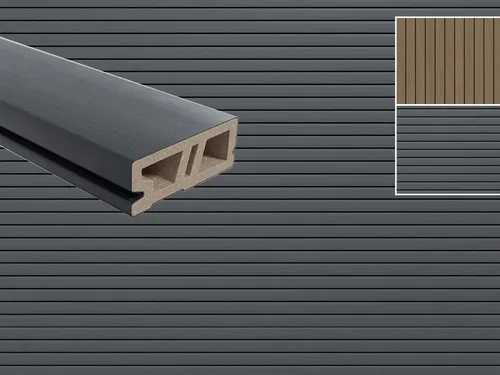 Fassadenverkleidung WPC co-extrudiert Anthrazit Rhombusprofil - Robuste WPC-Fassadenverkleidung in einem eleganten Anthrazit, ideal für moderne Bauprojekte. Mit einer Länge von 360 cm und einer Stärke von 70 mm sorgt sie für eine ansprechende Optik und dauerhafte Qualität.