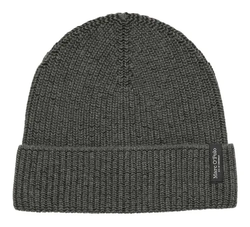 Marc O'Polo Beanie Strickmütze - Stylische Marc O'Polo Strickmütze in Graphite Grey Melange, aus dehnbarem Material und mit recycelten Bestandteilen. Perfekt kombinierbar für kalte Tage und ein Must-Have für jeden Winter-Look.