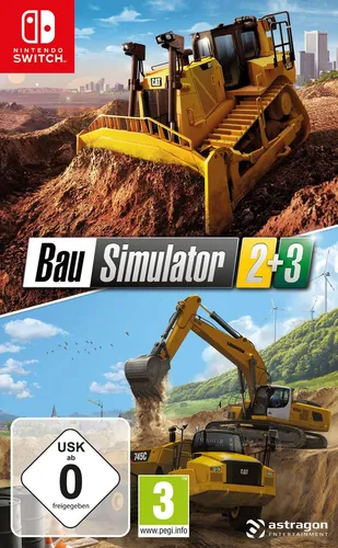 astragon Bau Simulator 2+3 - für Nintendo Switch, realistisches Bau-Erlebnis mit zwei spannenden Simulationen