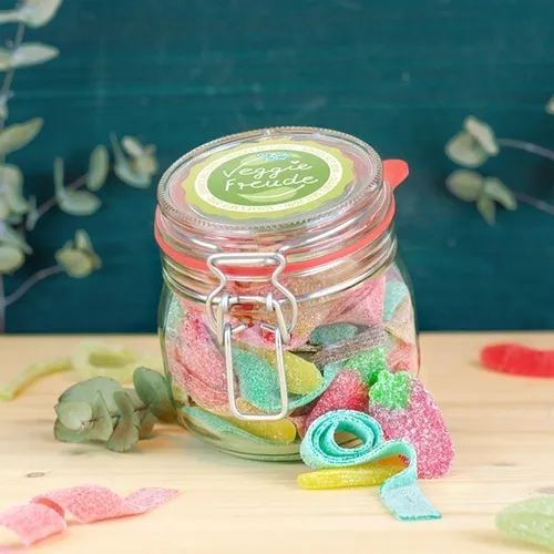 Veggie Sour - vegetarische Süßigkeiten im Bügelglas, 300 g