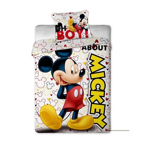 Disney Mickey Maus Kinder Bettwäsche 2tlg Set - Bettwäsche-Set mit fröhlichen Mickey Mouse Motiven für einen magischen Schlafplatz. Hergestellt aus 100% Polyester, bietet es hohen Schlafkomfort und ist pflegeleicht.