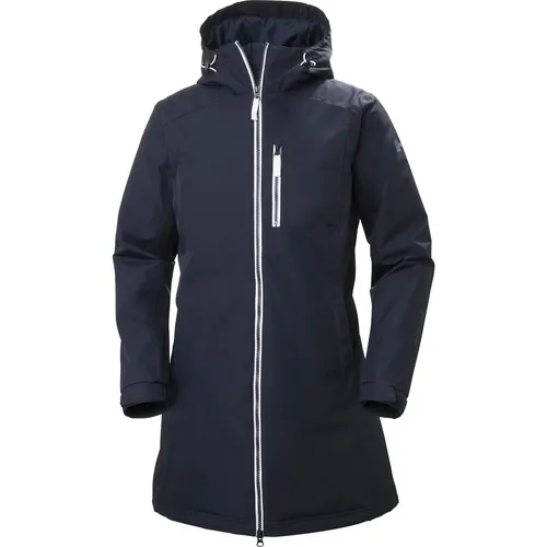 Helly Hansen Women's Long Belfast Winter Jacket - Funktionsjacke für Frauen in Blau, Größe S; isolierend, wasserdicht und winddicht - perfekt für Schneeschuhwandern und kalte Tage.