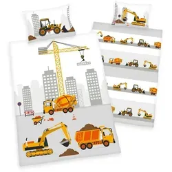 Herding Bettwäsche-Set Baustelle , mehrfarbig , Maße (cm): B: 100 H: 1