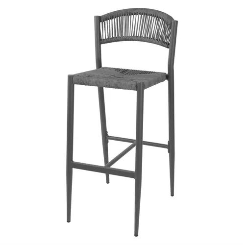 Produktbild Bolero Eden PE Twist Rattan Outdoor Barhocker Charcoal (2 Stück)