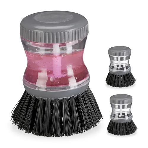 Spülbürste mit spülmittelspender Geschirrspülbürste Küchenbürste rund 60 ml