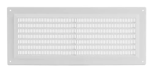 Steinberg14 Weiß Lüftungsgitter 300x130mm - Kunststoff Abluftgitter - Rechteckiges Gitter für Innen Montage - Belüftungsgitter für Wand und Decke