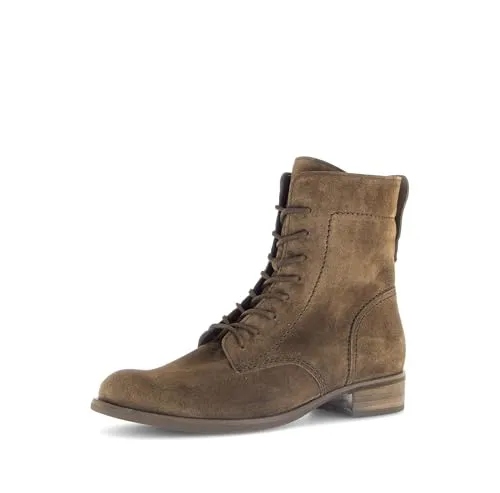 GABOR Schnürstiefelette Damen, Gr. 43, braun (cognac) - Wanderschuhe aus edlem Veloursleder mit herausnehmbarem OPTIFIT-Fußbett für individuellen Komfort. Ideal für stilvolle Herbstspaziergänge.