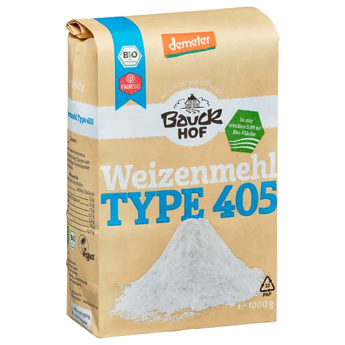 Bauckhof Weizenmehl Type 405 demeter 1kg von Bauckhof