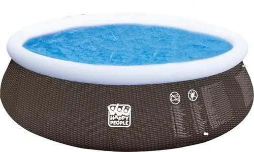 Happy People Quick Up Pool Set 390 x 84 cm im Rattandesign von Happy People