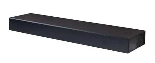 levandeo Wandregal Massivholz 80x20cm Schwarz - Stilvolles Wandboard - Robustes Wandregal aus Massivholz in elegantem Schwarz, ideal für stilvolle Dekoration. Belastbar bis 30 kg, sofort montierbar mit beiliegendem Montagematerial.
