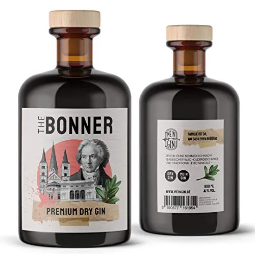 The Bonner Premium Dry Gin 0,5l (41% Vol.) - Premium Dry Gin aus Beethovens Heimat Bonn