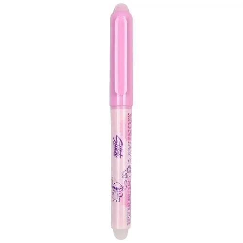 DISNEY Stitch Radierbarer Stift mit Radiergummi, radierbarer Stift, blaue Tinte, Schule (C)