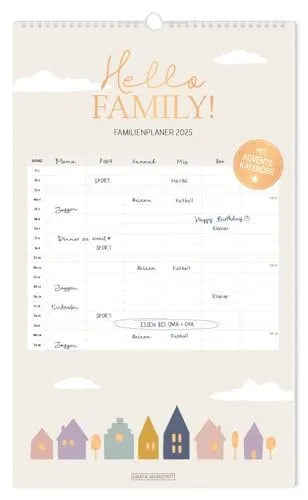 Familienplaner 2025 Hello Family!: Familienplaner