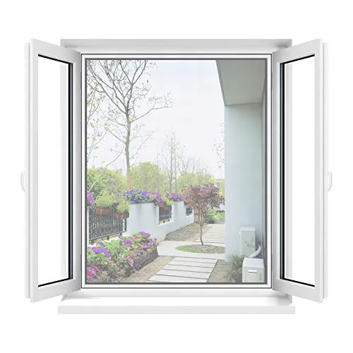 Apalus Fliegengitter Fenster - Zuschneidbar bis 100x100cm - Fensterabdeckungen mit starkem Klettband für kinderleichte Montage. Individuell zuschneidbar und idealer Insektenschutz für ungestörte Sommerabende.