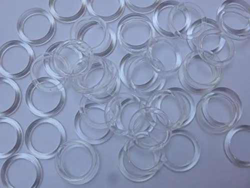 Gardinen Röttger Ring Plastik transparent 18 x 24mm 100 Stück zum Basteln