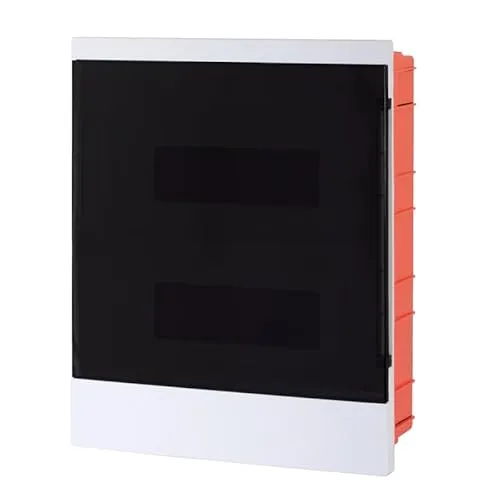 Lion Electric Schaltschrank Unterputz 2 Reihig | 24 Module Sicherungskasten Weiß für Schalter Elektroinstallation IP40, Halogenfrei Verteilerkasten mit Hutschiene, Extraschutz PE/N - Messingklemme