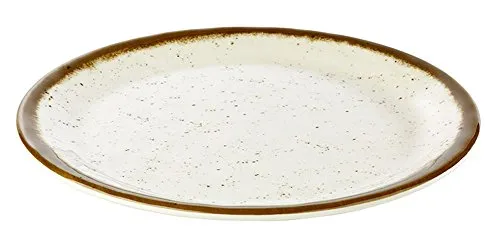 APS 84511 Teller, STONE ART, Ø 25 cm, Höhe 2 cm, Melamin, creme/braun