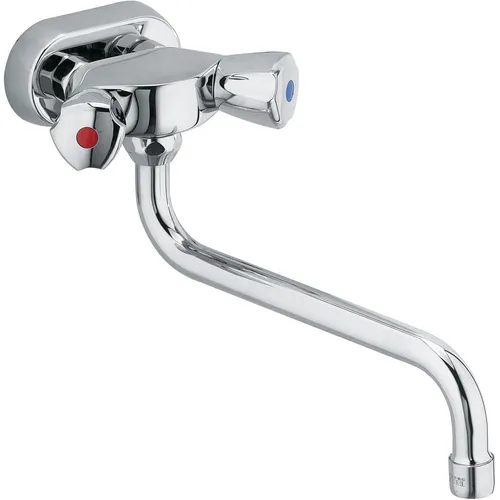 KLUDI Spültisch-Wandarmatur mit Terralux-Griffen