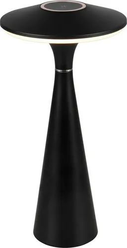 REALITY LED-Akku-Tischleuchte TORREZ, Schwarz, IP44