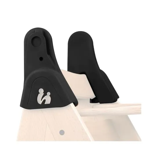 hauck Hochstuhl Adapter Kompatibel mit Arketa Holzhochstuhl und Highchair Bouncer Eco Babywippe - Einfaches Klick System - Nicht Kompatibel mit anderen Modellen - Schwarz