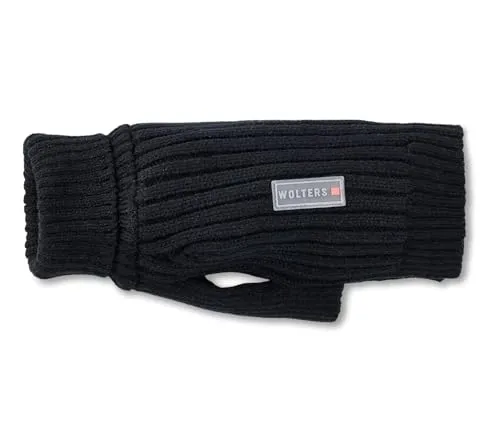 Wolters Strickpullover Ribsty | Hundepullover für kühle Tage | Farbe Schwarz - Gr. 60 (Rückenlänge 58-60 cm)