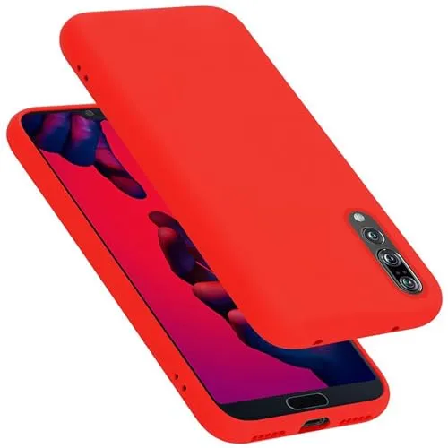 Cadorabo Hülle kompatibel mit Huawei P20 PRO / P20 Plus Hülle Silikon Handyhülle für P20 PRO / P20 Plus Case aus flüssigem Silikon- Kratzfeste und stoßfeste dünne TPU Schutzhülle - Liquid ROT