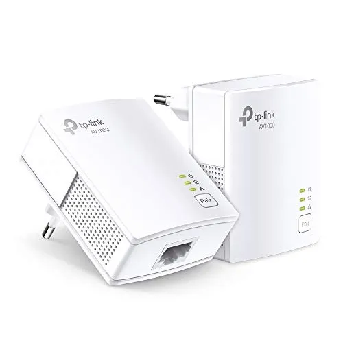TP-Link Powerline Adapter Set TL-PA717 KIT - Powerline Adapter für schnelles Internet über das Stromnetz, ideal für Media-Streaming mit 1000 Mbit/s und energiesparendem Modus.