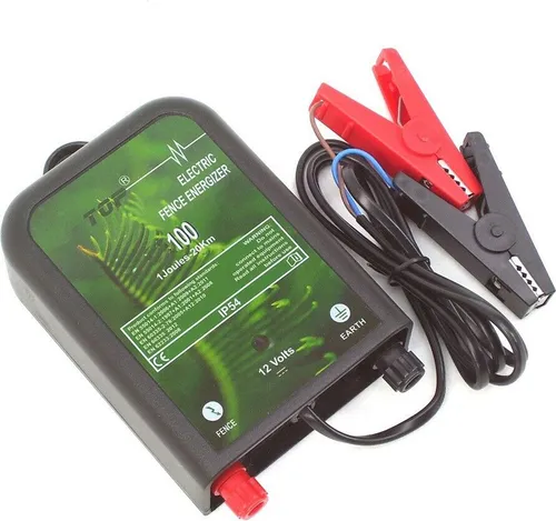 Weidezaungerät 100 - Kompaktes Elektrozaungerät 12V - Weidezaungeräte mit 1 Joule und 8500 V, ideal für mittlere Zaunkabellängen. Robust und einfach zu installieren, perfekt für effizienten Weidezaunbetrieb.