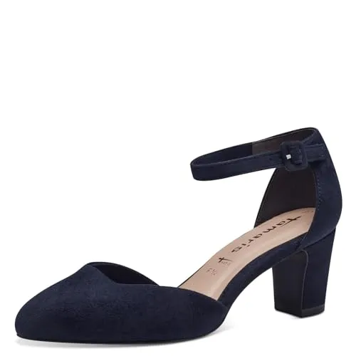 Tamaris Damen Pumps Vegan Elegant blau, EU 36 in blau von Tamaris