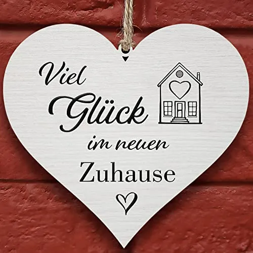 Glitzkind Holzschild Viel Glück im neuen Zuhause von Glitzkind