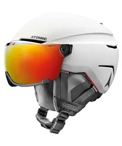 ATOMIC SAVOR AMID VISOR HD White - Skihelm mit innovativer AMID-Schaumstofftechnologie für maximalen Schutz und kristallklaren Durchblick. Ideal für Skifahrer mit und ohne Brille dank anpassbarem Visier. Perfekt für jeden Wintersportfan!