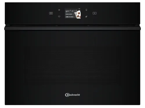 Bauknecht BMP9O7TK Einbau-Mikrowelle mit Grill und Heißluft Schwarzes Glas