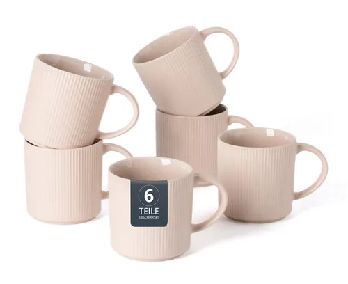 Otto Home Kaffeebecher Ylvii, 6er Set, reactive pink, 460ml von OTTO home