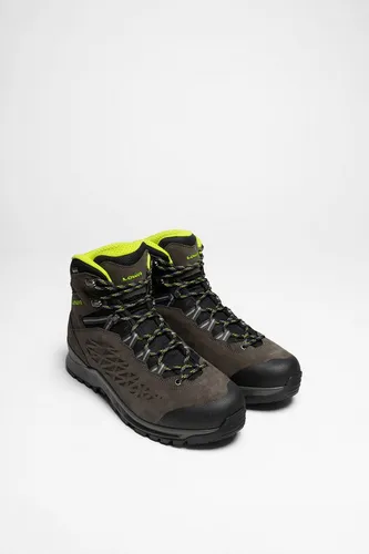 Lowa EXPLORER II GTX MID Herren Trekkingstiefel - Anthrazit Limone - Wanderschuhe mit GORE-TEX-Membran für optimalen Wetterschutz und dämpfender Zwischensohle für höchsten Komfort auf jedem Terrain.