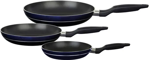 GSW Pfannen-Set Temptura, Aluminium (3-tlg., 20cm, 24cm, 28cm) - Praktisches Pfannen-Set für alle Herdarten, inkl. Induktion. Mit langlebiger Antihaft-Versiegelung und optimaler Wärmeverteilung für fettfreies Braten. Ideal für die moderne Küche.