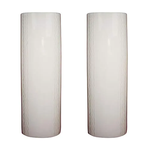 Luftbefeuchter 2-teiliges Set aus Keramik XXL 750ml neutral schlicht lang weiß zur Befestigung am Heizkörper Heizung Wasserverdunster Diffuser a1667