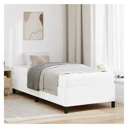 furnicato Bettgestell 193 x 90 x 55 cm Weiß mit Taschenfederkernmatratze