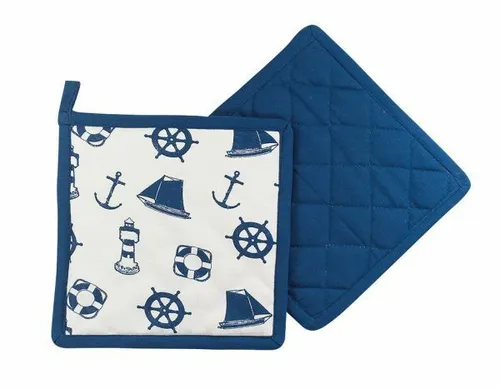 Topflappen maritim ca. 20 x 20 cm Baumwolle