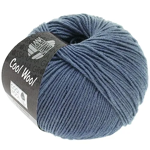 LANA GROSSA Cool Wool Uni - Extrafeine Merinowolle für kreative Strickprojekte - Häkel- & Strickgarn aus 100% waschmaschinenfester Merinowolle, filzfrei und pflegeleicht. Ideal für langlebige, weiche Handarbeiten mit 160m Lauflänge pro 50g Knäuel.
