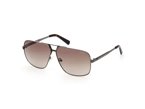 GUESS Unisex GU00070 Sonnenbrille, Shiny Gunmetal, 61 - Sportbrillen mit stylischem Design, UV-Schutz und ideal für aktive Freizeitgestaltung.
