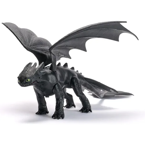 Drachenzähmen leicht gemacht - Zahnloser Drache Ohnezahn - Spielfigur: Über einen Meter langer, beweglicher Drache mit authentischen Soundeffekten, ideal für kreative Abenteuer und Sammlungen, perfekt für Kinder ab 4 Jahren.
