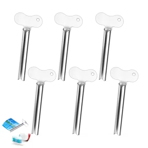 Stück Tubenquetscher Für Alle Tube, Tubenausdrücker, Tubenpresse, Toothpaste Squeezer, Edelstahl Zahnpasta Tubenpresse, für Alle Tuben Zahnpasta Haargel Handcreme Kosmetik(Silber) 6