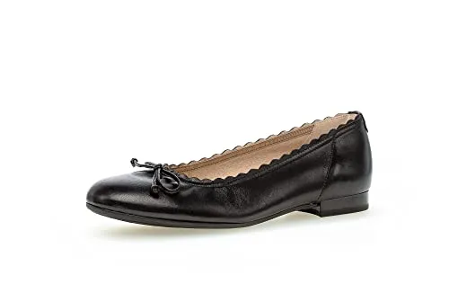 Gabor Damen Klassische Ballerinas, Frauen Flats,klassisch elegant,Ballerinen,Halbschuhe,Sommerschuhe,Slipper,Ballet-Flats,schwarz,36 EU / 3.5 UK