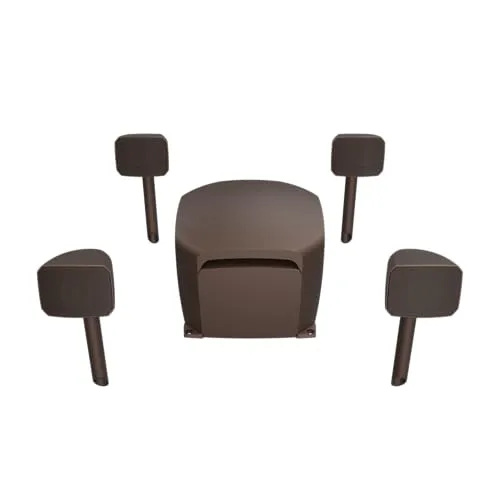 Klipsch Courtyard 4.1 Outdoor Lautsprecher Set (braun) von Klipsch