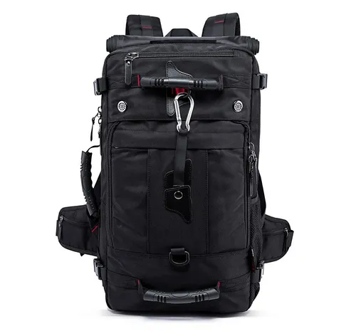 Bagtecs Rucksack Motorrad Rucksack / Hecktasche HK2 35 Liter schwarz - Robuster 35 Liter Rucksack aus wasserabweisendem 1680D Ballistic Nylon, ideal für Motorrad-Touren und Alltag. Mit gepolsterten Schultergurten und innovativer Abdeckung für vielseitige Nutzung.