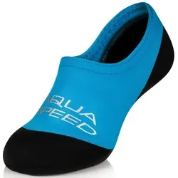 Aqua Speed Surfsocken Kinder 24/25 – Dünnes Neopren für Wasserspaß Wasserschuh (Bequeme Wassersocken – angenehm für Pool & Strand, Neopren Wassersocken Schwimmaccessoires) Neopren-Wassersocken in Blau – Rutschfest & wasserabweisend blau 24 / 25