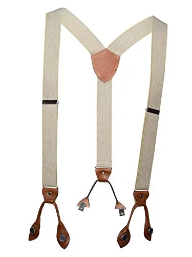 LLOYD 29 120 Hosenträger - Hochwertige Hosenträger für Herren mit Lederrückenteil und 6 Roll-Clips, passend für moderne Hosen ohne Knöpfe, ideal für einen stilvollen Look.