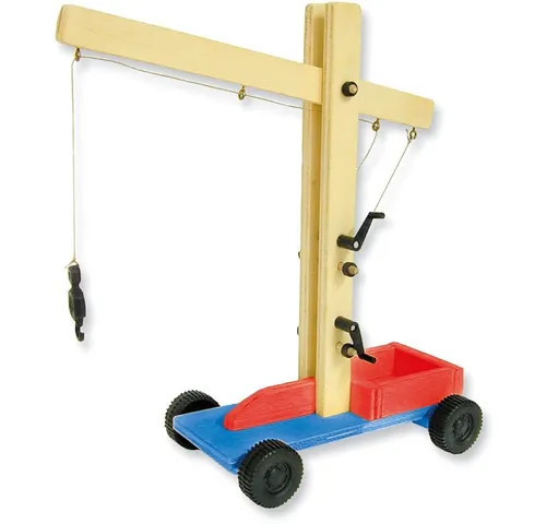 matches21 HOME & HOBBY Kran Holz Bausatz Kinder ab 10 Jahren Holzbaukasten