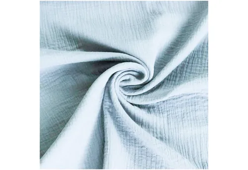 maDDma Stoff 50x130cm Musselin Stoff uni Meterware Mulltuch, babyblau