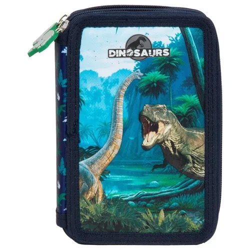 2-Kammer-Federmäppchen mit Zubehör Dinosaurier PWDDN19